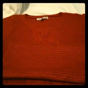 Sm V neck zipper dress w/ scarf